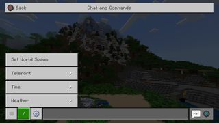 Minecraft snyderi og kommandoer menu grundfjeldudgave
