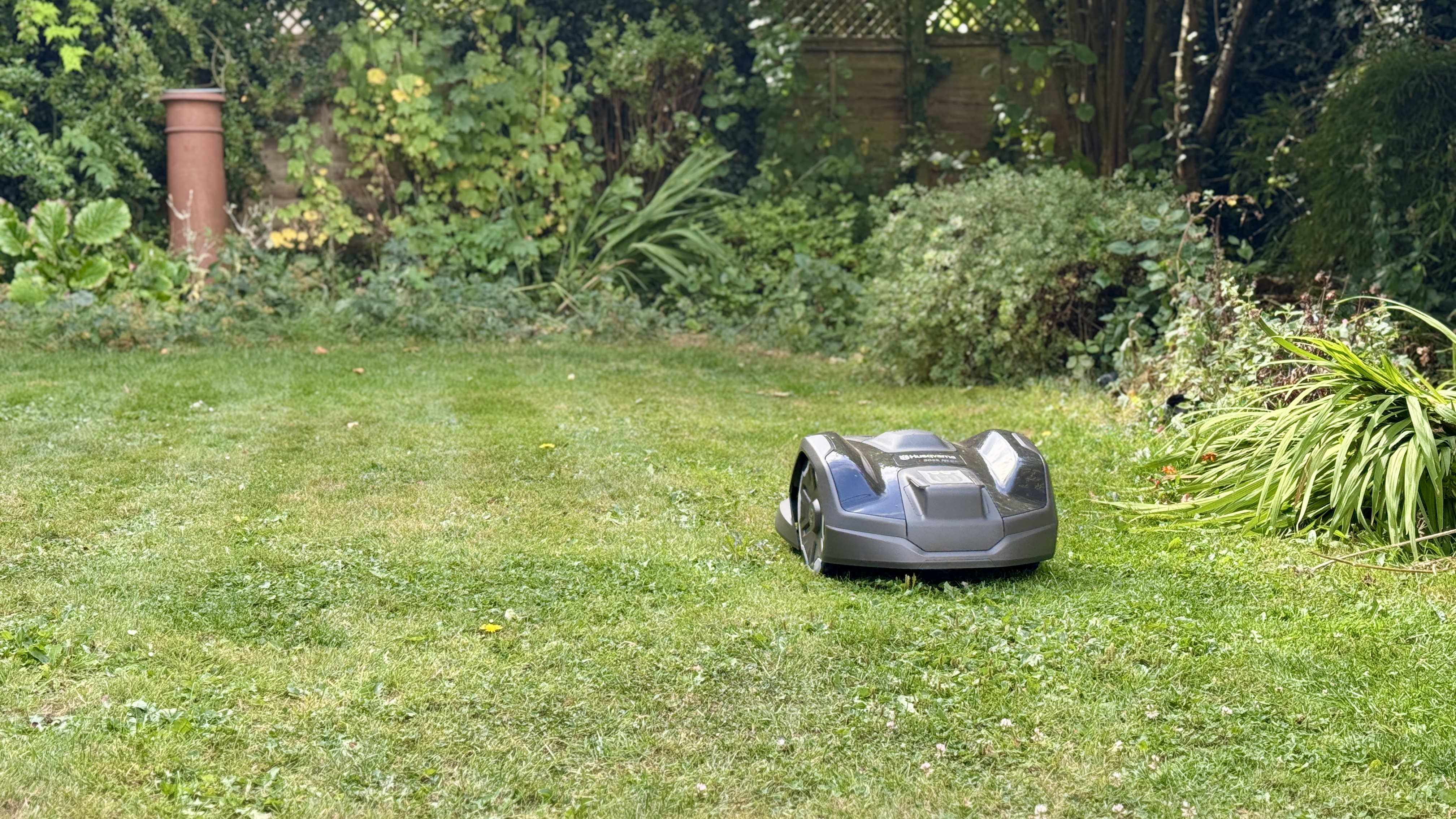 Husqvarna Automower 305E NERA on tester&#039;s lawn