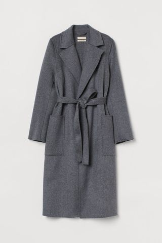 h&m gray coat