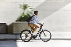 Man riding a bike from Trek