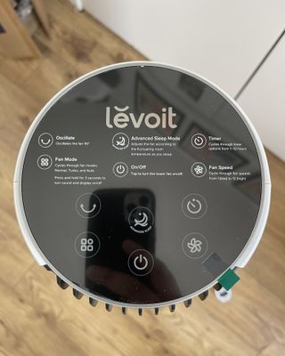 Levoit 36-Inch Classic Tower Fan control panel