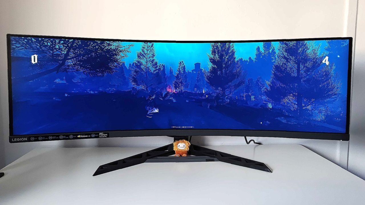 Lenovo Legion R45w-30 with Children of the Sun gameplay on screen