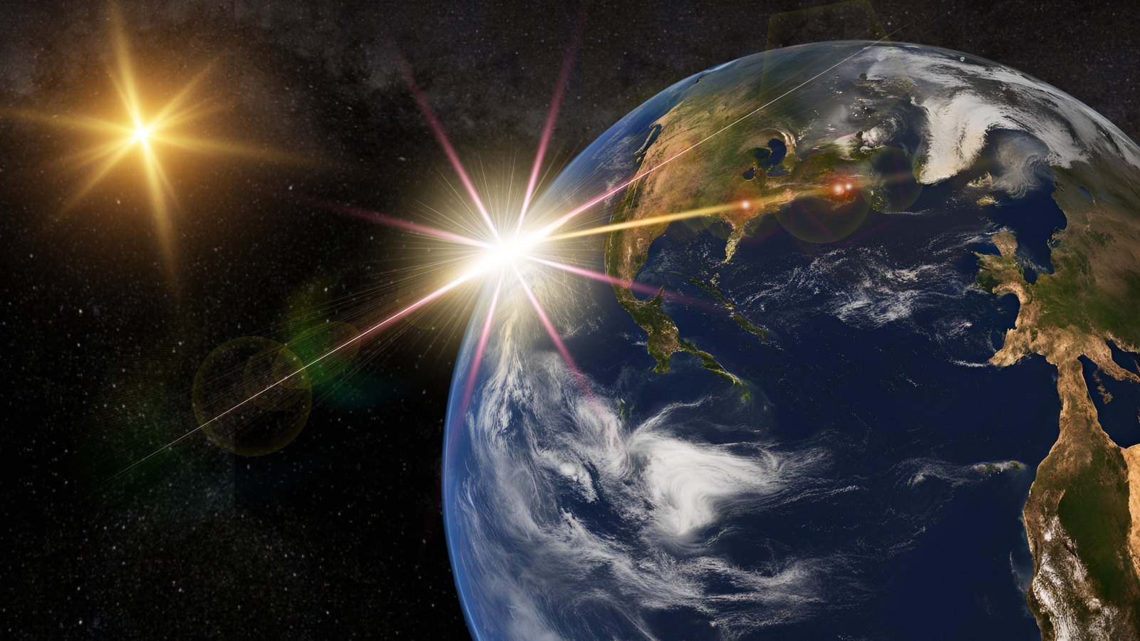 An illustration of a super-Earth planet on a wide orbit around its host star
