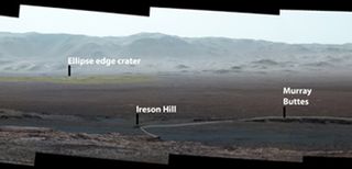 Climbing "Vera Rubin Ridge," NASA's Mars rover Curiosity captured this view of the interior and rim of Gale Crater. The scene includes much of the rover's route since its 2012 landing as well as features located up to about 50 miles away. The left-eye camera of the rover's Mastcam took the component images Oct. 25, 2017.