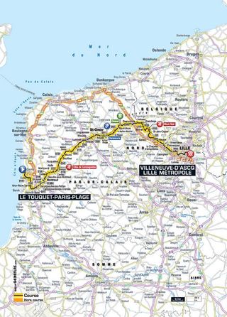 Map for the 2014 Tour de France stage 4