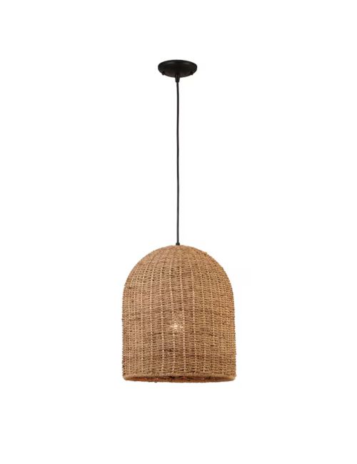 allen + roth Natural Rattan  Pendant Light
