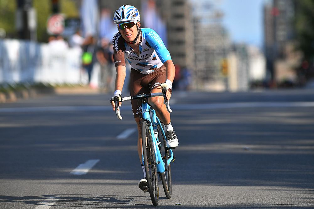 Jan Bakelants at the finish of Grand Prix Montreal