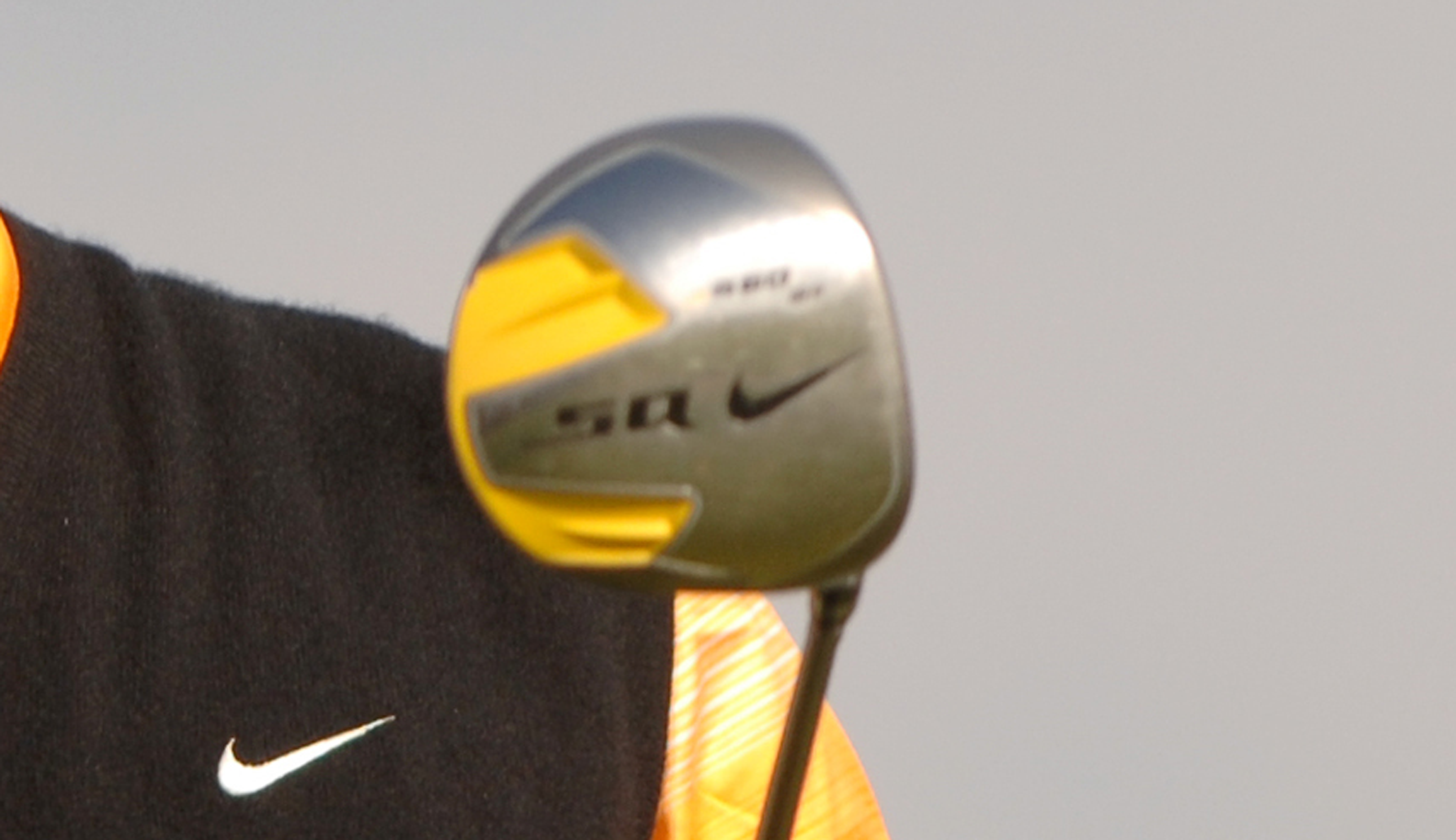 A close-up of Tiger Woods' driver in 2006