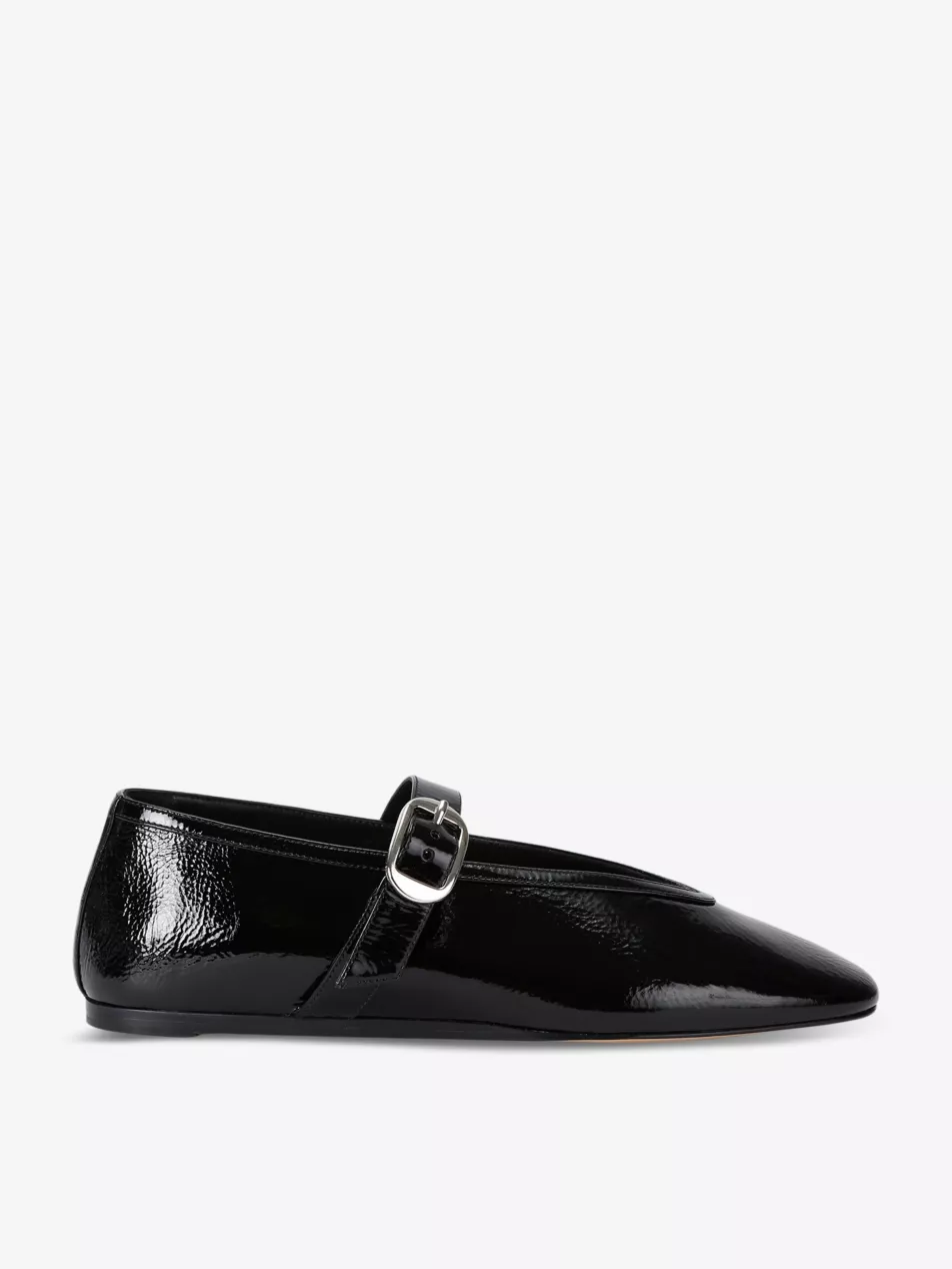 Stella Pointed-Vamp Patent-Leather Mary-Jane Flats - Eur 36 / 3 Uk Women