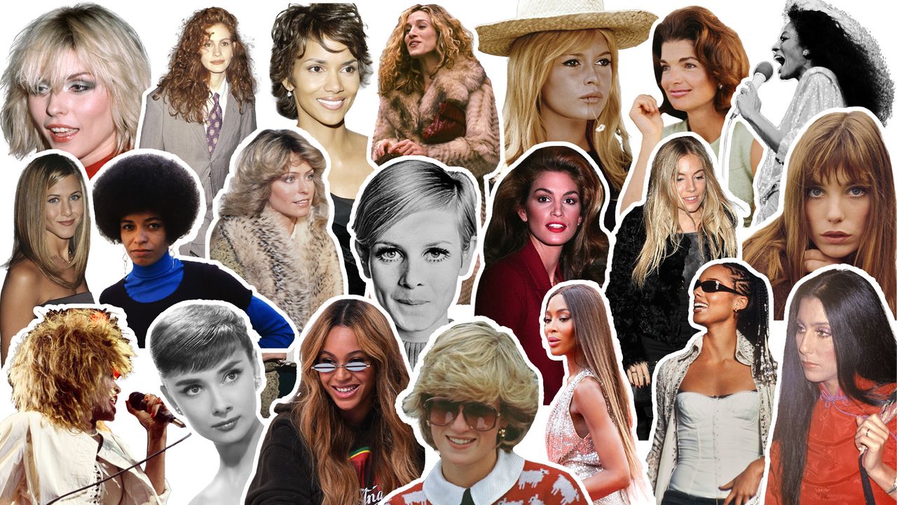 A collage of the most iconic hairstyles of all time