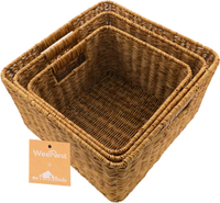 Woven wicker storage baskets, Amazon