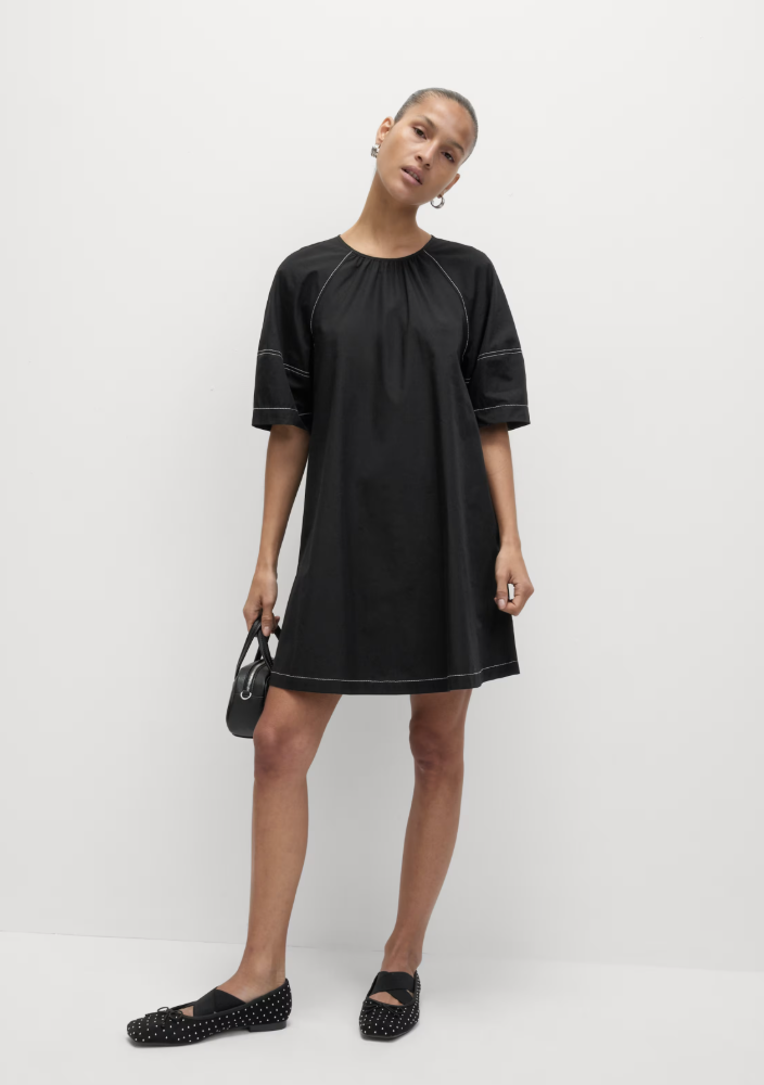 Pure Cotton Mini Relaxed Shift Dress