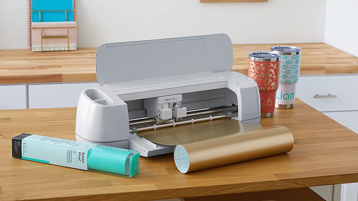 The best Cricut machines, a photo of the Cricut Maker 3 on a table