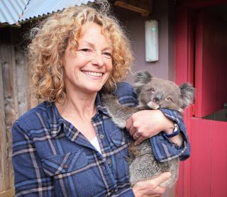 Kate Humble gets excited over the koalas in Animal Park.