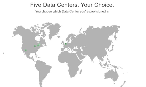 GreenGeeks' webpage discussing its locations for hosting