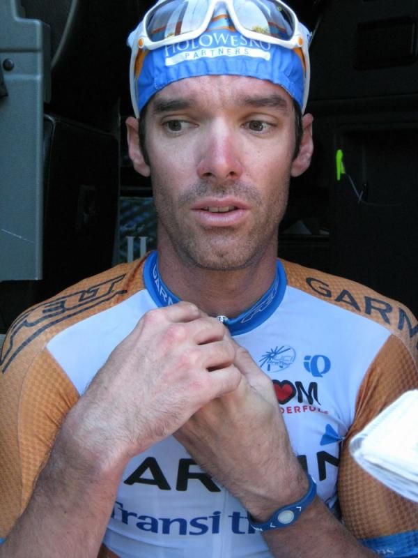 David Millar (Garmin-Transitions) was in a pensive mood before the start of the stage