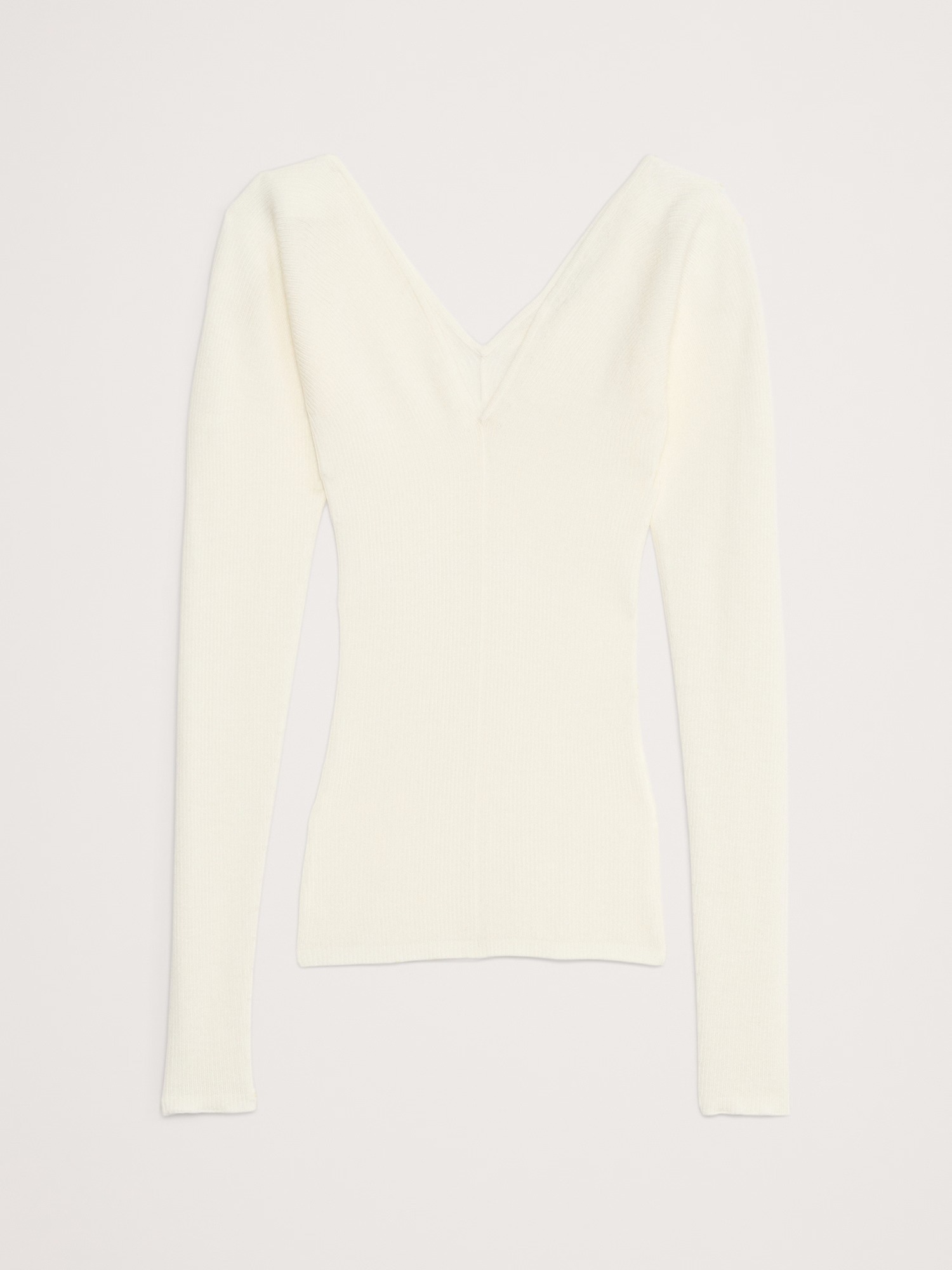 Banana Republic, ribbed merino double v-neck sweater