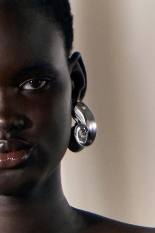 Zara semi circular earrings