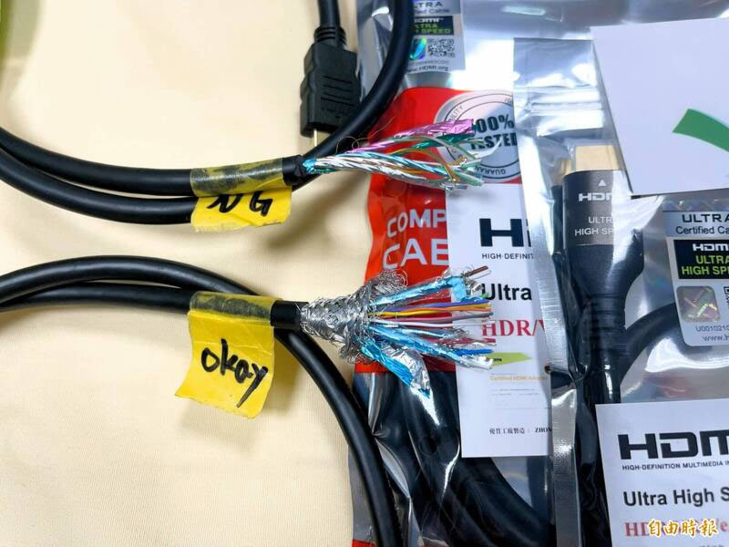 Counterfeit HDMI cables seized