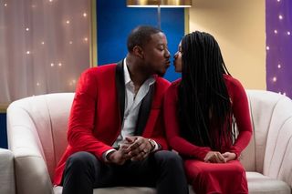 Jarrette and Iyana kissing Love is Blind Season 2