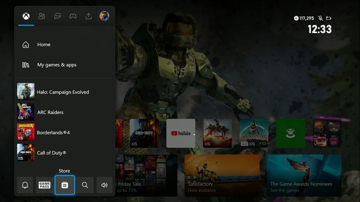 Screenshots of Xbox