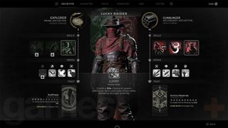 Remnant 2 Explorer and Gunslinger Archetype menu