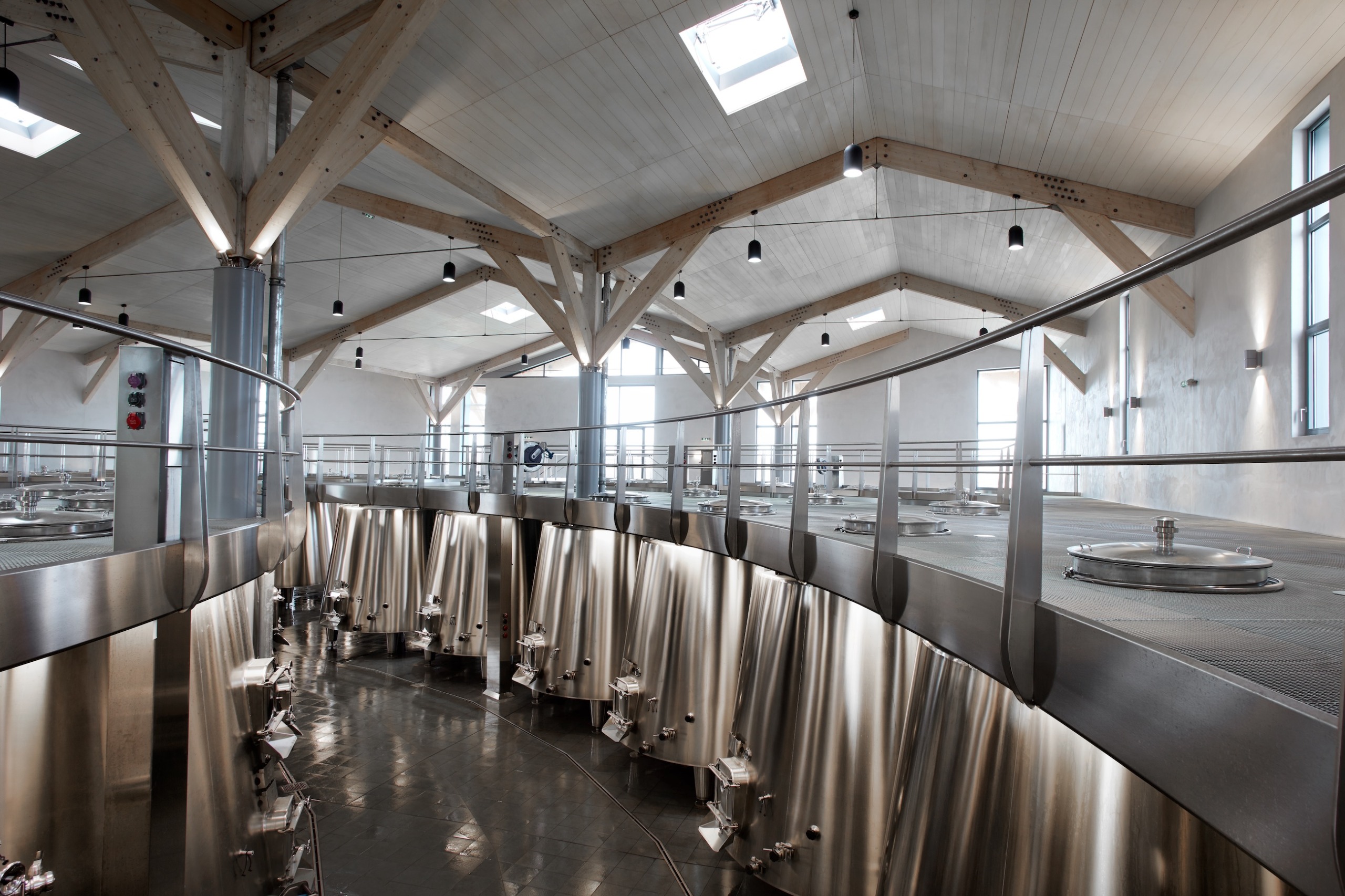 vat room at Ch&amp;acirc;teau Calon S&amp;eacute;gur