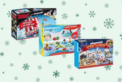 A collage of images of the new Playmobil advent calendars