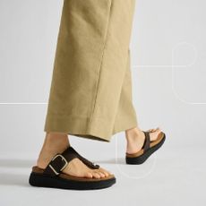 A pair of leather sandals from FitFlop.