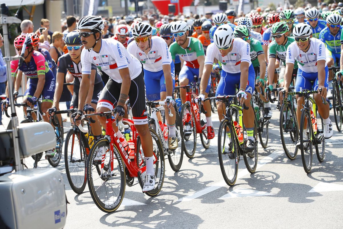 The Italian national team in action