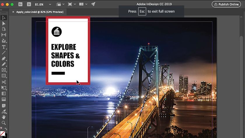 Picture of bridge being edited in InDesign interface as part of one of the best InDesign tutorials