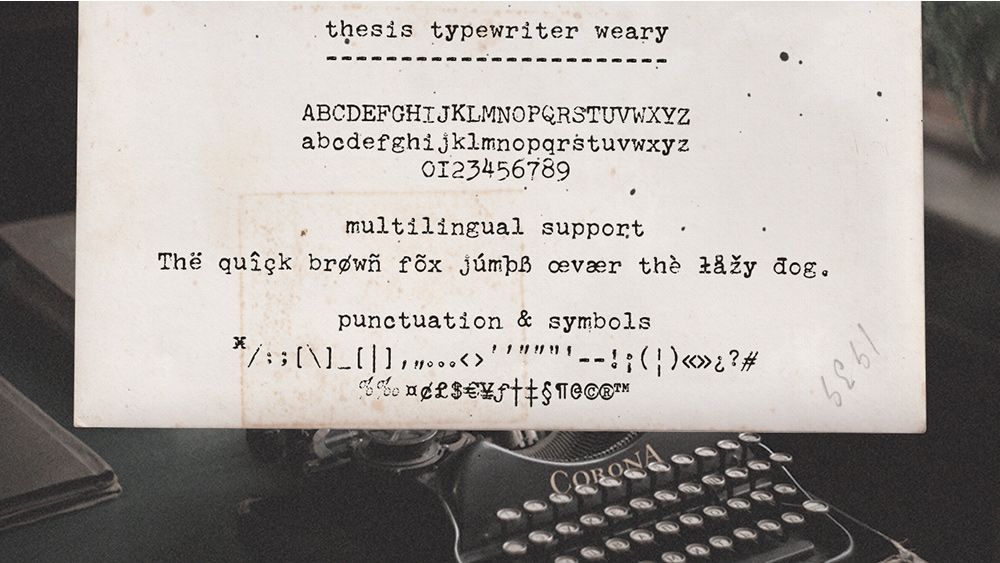 american typewriter font creative
