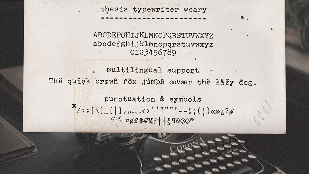 typewriter fonts for mac