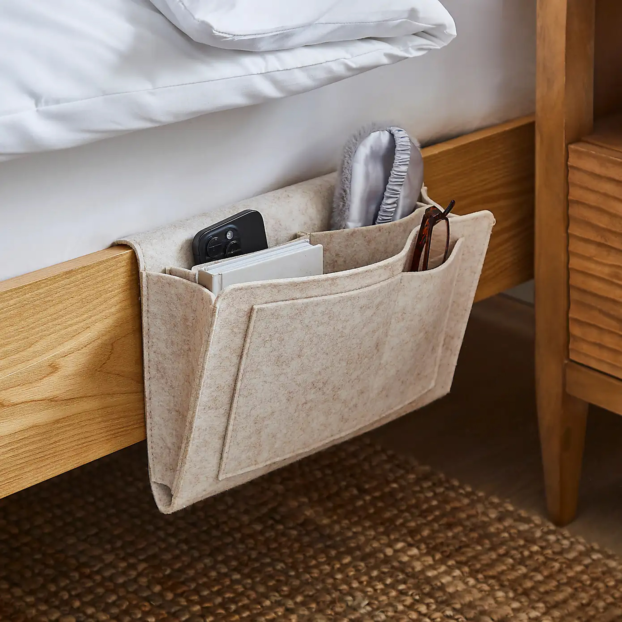 Dunelm The Edited Life Felt Bedside Pocket Organiser