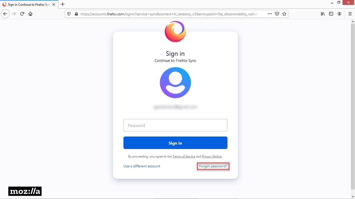 How to change your Mozilla Firefox password or recover your account ...