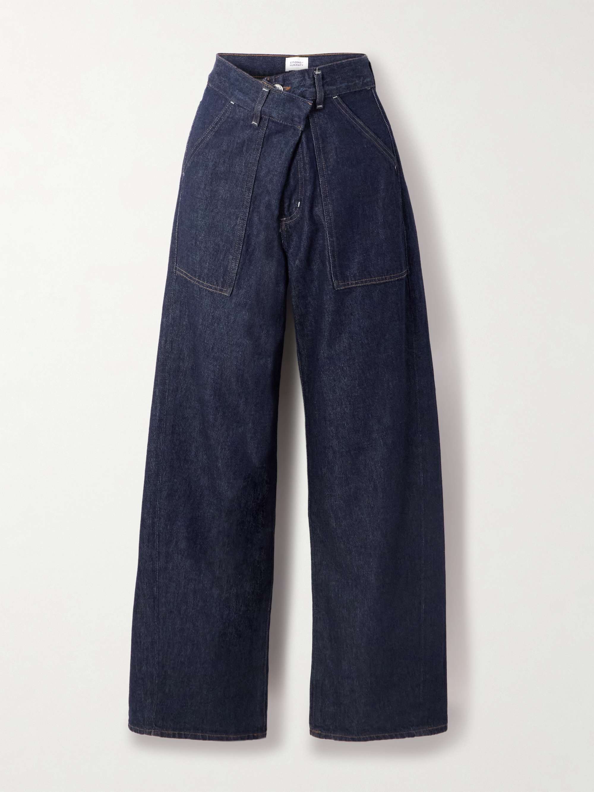 Ines Utility Crop Organic High-Rise Wide-Leg Jeans