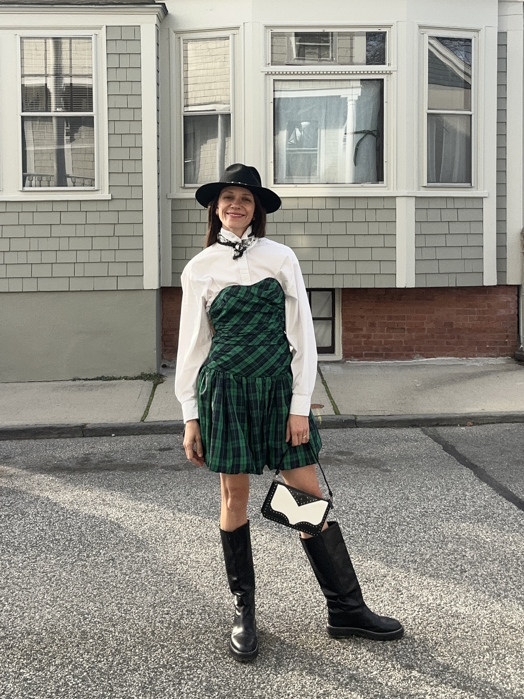 Julia Gall wearing outfits inspired by Ralph Lauren Christmas