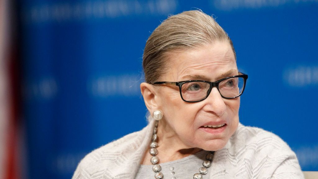 supreme court justice ruth bader ginsburg delivers remarks at georgetown law