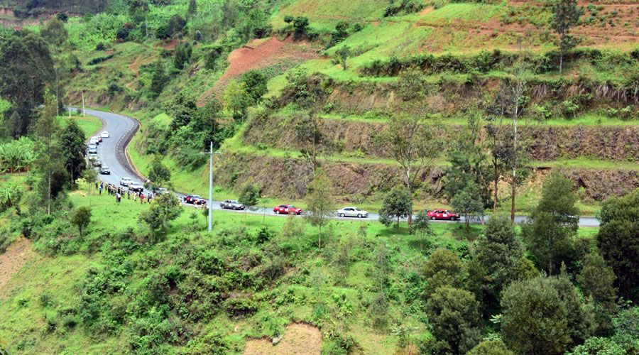 The Rwandan countryside during stage 4