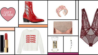 Clothing, Red, Pink, Footwear, T-shirt, Material property, Font, Peach, Pattern, Shoe, 