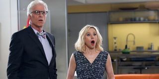 The Good Place Michael and Eleanor are shocked NBC Ted Danson Kristen Bell
