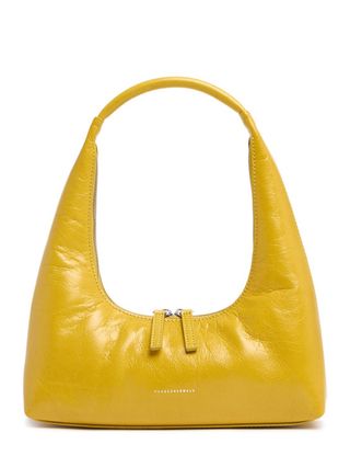 Hobo Crinkled Leather Shoulder Bag - Margesherwood - Women - Corn Yellow - Unique