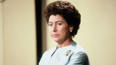 Princess Margaret&rsquo;s absolutely livid reaction to friend's wedding revealed. Seen here presenting prizes at 'Champion Children'