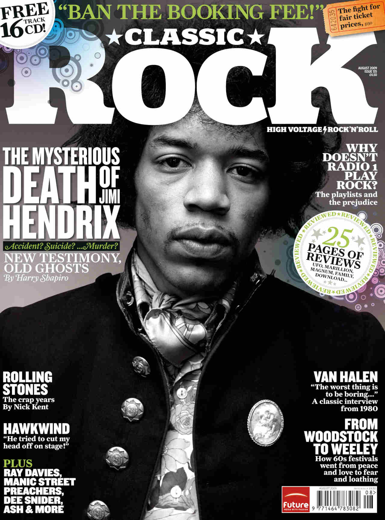 The cover of Classic Rock magazine issue 135 featuring Jimi Hendrix