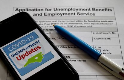 Application for unemployment benefits.
