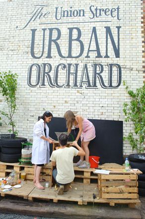 The Union Street Urban Orchard pop-up garden 