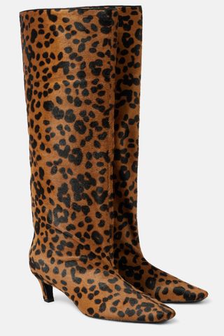 Toteme Wide Shaft Calf Hair Knee-High Boots