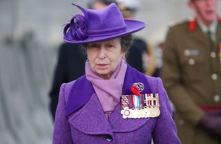 Princess Anne attended the service and joined guests for lunch at a Best Western