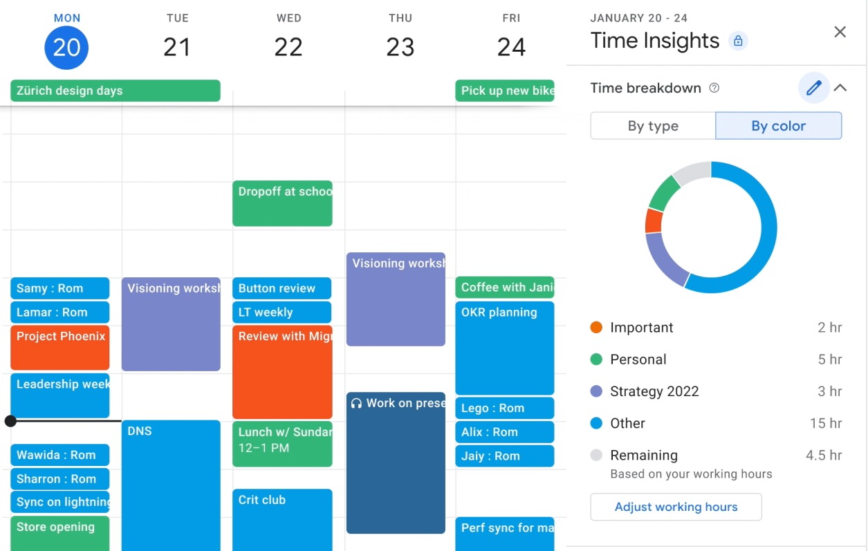 Google Calendar update lets you keep track of time you lose to meetings