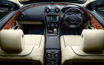 A view of driving seat of Jaguar